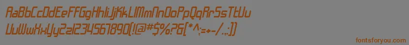 SfChromeFendersOblique Font – Brown Fonts on Gray Background