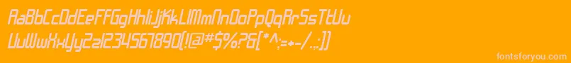 SfChromeFendersOblique Font – Pink Fonts on Orange Background