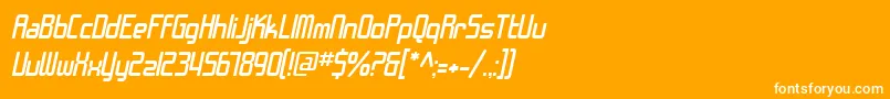 フォントSfChromeFendersOblique – オレンジの背景に白い文字