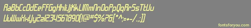 SfChromeFendersOblique Font – Yellow Fonts on Gray Background