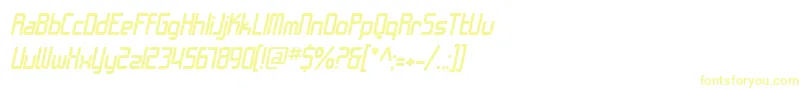 Шрифт SfChromeFendersOblique – жёлтые шрифты
