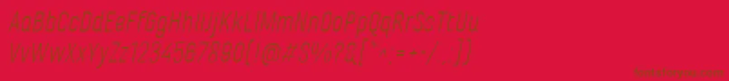 MarianinaFyLightItalic Font – Brown Fonts on Red Background