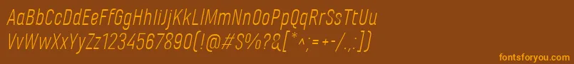 fuente MarianinaFyLightItalic – Fuentes Naranjas Sobre Fondo Marrón