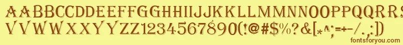 AlgerikadbNormal Font – Brown Fonts on Yellow Background