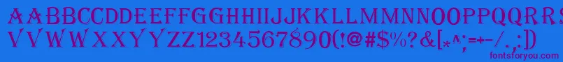 AlgerikadbNormal Font – Purple Fonts on Blue Background