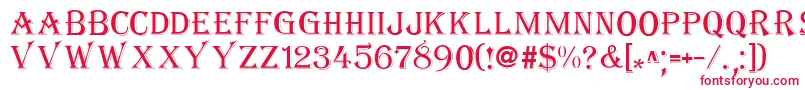 AlgerikadbNormal Font – Red Fonts on White Background