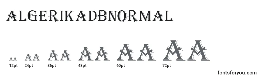 Размеры шрифта AlgerikadbNormal