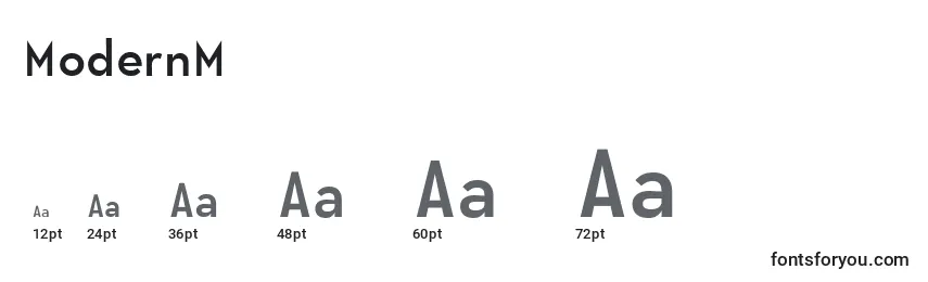 ModernM Font Sizes