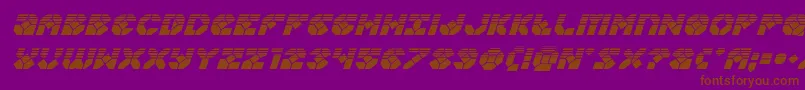 Zoomrunnerhalfital Font – Brown Fonts on Purple Background