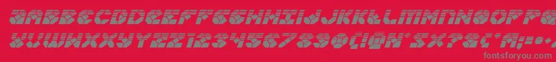 Weitere Informationen zur Zoomrunnerhalfital-Schriftart Zoomrunnerhalfital-Schriftart – Graue Schriften auf rotem Hintergrund