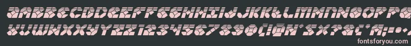 Zoomrunnerhalfital Font – Pink Fonts on Black Background