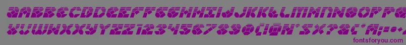 Zoomrunnerhalfital Font – Purple Fonts on Gray Background