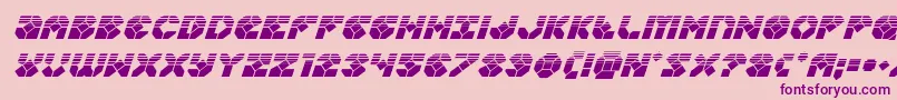 Zoomrunnerhalfital Font – Purple Fonts on Pink Background