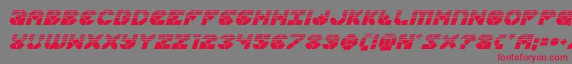 Zoomrunnerhalfital Font – Red Fonts on Gray Background