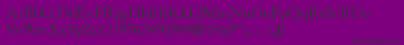 Tiascossk Font – Black Fonts on Purple Background