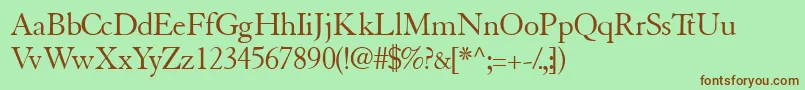 Tiascossk Font – Brown Fonts on Green Background