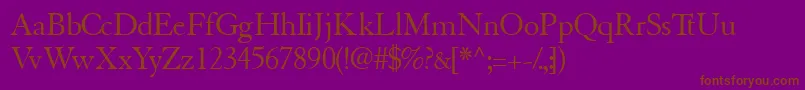 Tiascossk Font – Brown Fonts on Purple Background