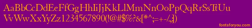 Tiascossk Font – Orange Fonts on Purple Background