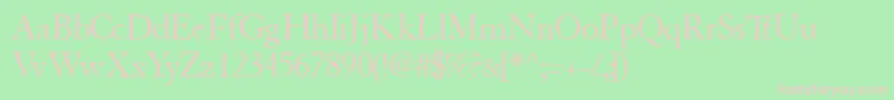 Tiascossk Font – Pink Fonts on Green Background