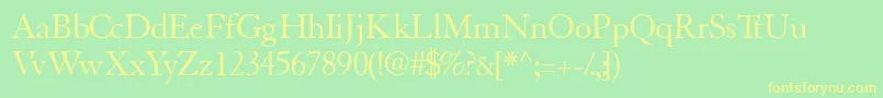 More about Tiascossk Font Tiascossk Font – Yellow Fonts on Green Background