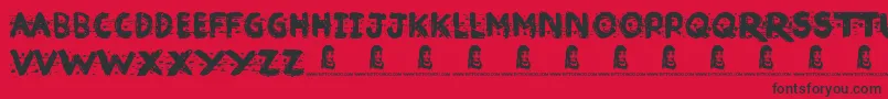 BrokenInk Font – Black Fonts on Red Background