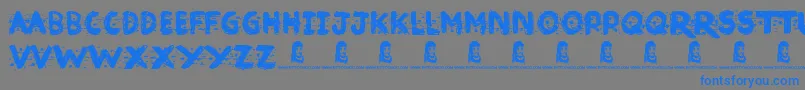 BrokenInk-Schriftart – Blaue Schriften auf grauem Hintergrund