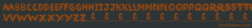 BrokenInk Font – Brown Fonts on Black Background