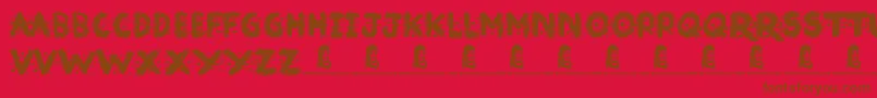 BrokenInk-Schriftart – Braune Schriften auf rotem Hintergrund