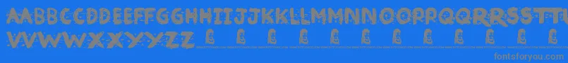 BrokenInk Font – Gray Fonts on Blue Background