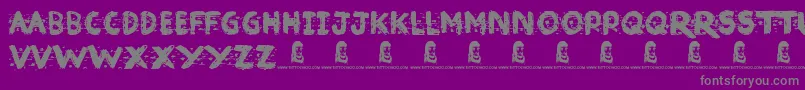 BrokenInk Font – Gray Fonts on Purple Background