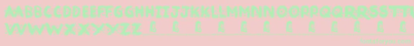 BrokenInk Font – Green Fonts on Pink Background