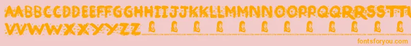 BrokenInk Font – Orange Fonts on Pink Background