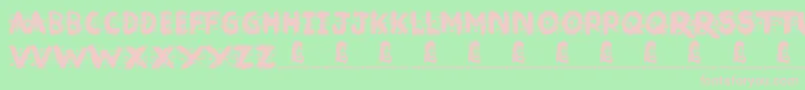 BrokenInk Font – Pink Fonts on Green Background