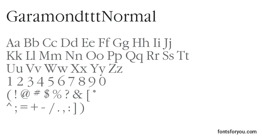 Fuente GaramondtttNormal - alfabeto, números, caracteres especiales