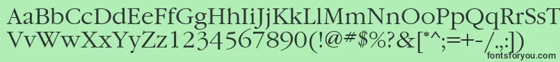 フォントGaramondtttNormal – 緑の背景に黒い文字