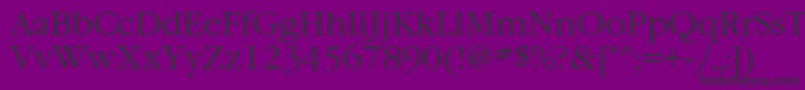 フォントGaramondtttNormal – 紫の背景に黒い文字