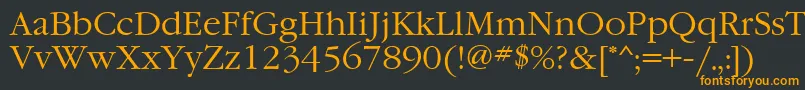 Шрифт GaramondtttNormal – оранжевые шрифты на чёрном фоне