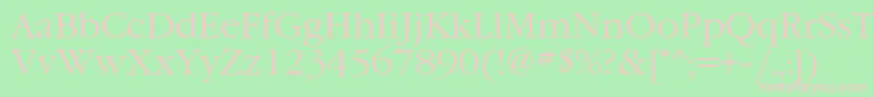 GaramondtttNormal Font – Pink Fonts on Green Background