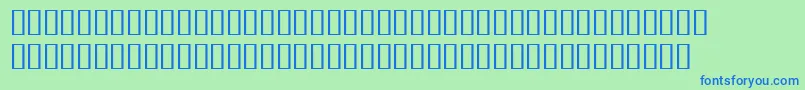 BulmerMtRegularExpertItalic-fontti – siniset fontit vihreällä taustalla