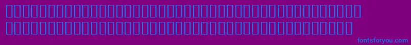 BulmerMtRegularExpertItalic-fontti – siniset fontit violetilla taustalla