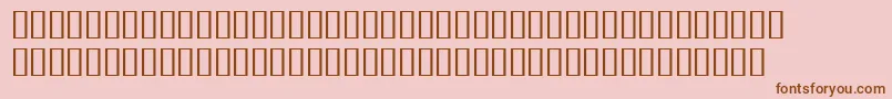 フォントBulmerMtRegularExpertItalic – ピンクの背景に茶色のフォント