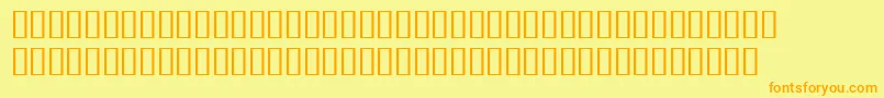 BulmerMtRegularExpertItalic-fontti – oranssit fontit keltaisella taustalla