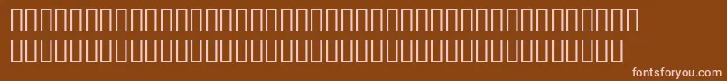 BulmerMtRegularExpertItalic-fontti – vaaleanpunaiset fontit ruskealla taustalla