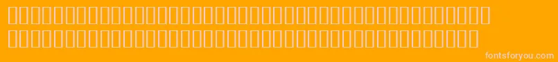 BulmerMtRegularExpertItalic-fontti – vaaleanpunaiset fontit oranssilla taustalla