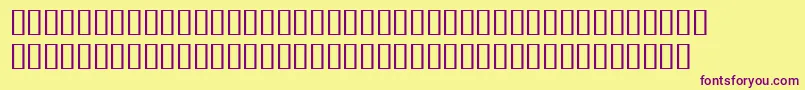 フォントBulmerMtRegularExpertItalic – 紫色のフォント、黄色の背景