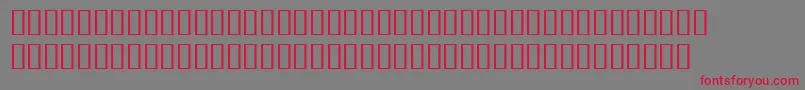 フォントBulmerMtRegularExpertItalic – 赤い文字の灰色の背景
