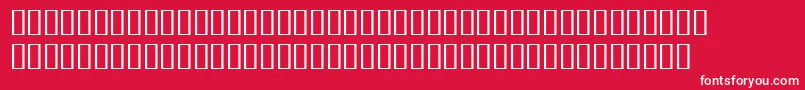 BulmerMtRegularExpertItalic-fontti – valkoiset fontit punaisella taustalla