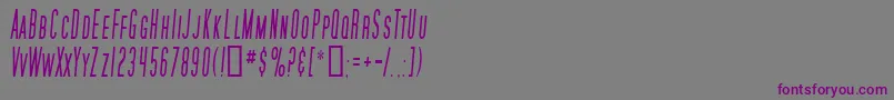 SfMoviePosterCondensedItalic Font – Purple Fonts on Gray Background