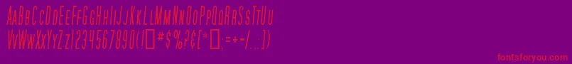 SfMoviePosterCondensedItalic Font – Red Fonts on Purple Background