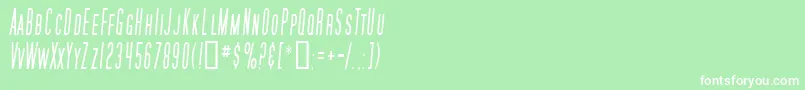 SfMoviePosterCondensedItalic Font – White Fonts on Green Background